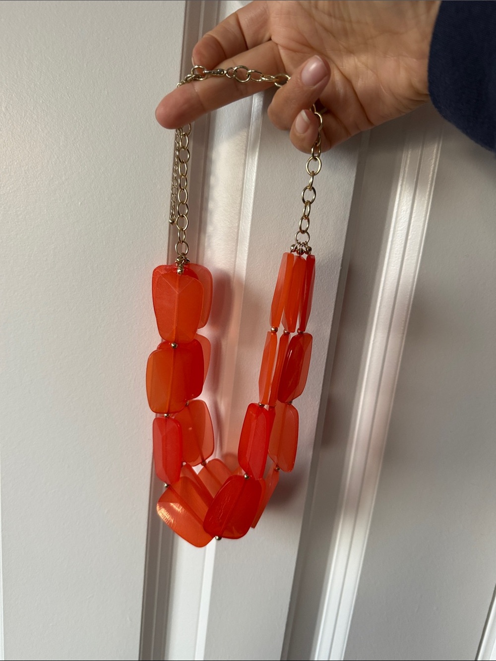 Bold Orange Statement Necklace